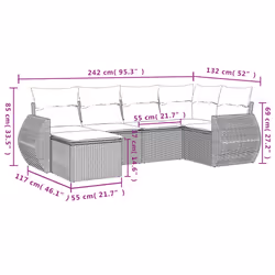 VidaXL 3221668 banc de jardin Rotin, Verre trempé - Vue supplémentaire 8