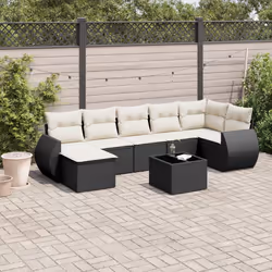 VidaXL 3221675 banc de jardin Rotin, Acier