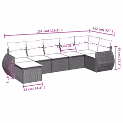 VidaXL 3221678 banc de jardin Rotin, Acier - Vue supplémentaire 8