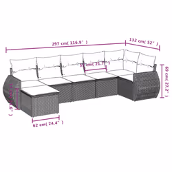 VidaXL 3221679 banc de jardin Rotin, Acier - Vue supplémentaire 8