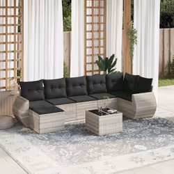 VidaXL 3221681 banc de jardin Rotin, Acier