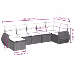 VidaXL 3221689 banc de jardin Rotin, Verre trempé - Vue supplémentaire 8