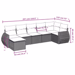 VidaXL 3221692 banc de jardin Rotin, Verre trempé - Vue supplémentaire 8