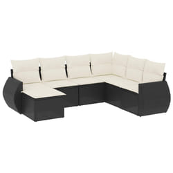 VidaXL 3221695 banc de jardin Rotin, Acier