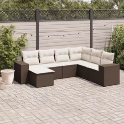 VidaXL 3221702 banc de jardin Rotin, Acier