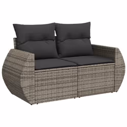 VidaXL 3221709 banc de jardin Rotin, Verre trempé