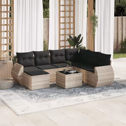 VidaXL 3221711 banc de jardin Rotin, Verre trempé