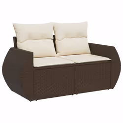 VidaXL 3221712 banc de jardin Rotin, Verre trempé