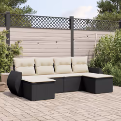 VidaXL 3221715 banc de jardin Rotin, Acier