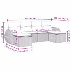 VidaXL 3221715 banc de jardin Rotin, Acier - Vue supplémentaire 7