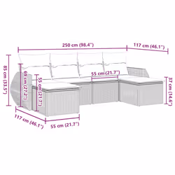 VidaXL 3221721 banc de jardin Rotin, Acier - Vue supplémentaire 8