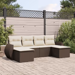 VidaXL 3221722 banc de jardin Rotin, Acier