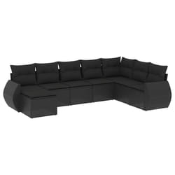 VidaXL 3221754 banc de jardin Rotin, Acier