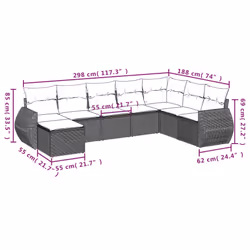 VidaXL 3221755 banc de jardin Rotin, Acier - Vue supplémentaire 7