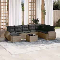 VidaXL 3221759 banc de jardin Rotin, Acier