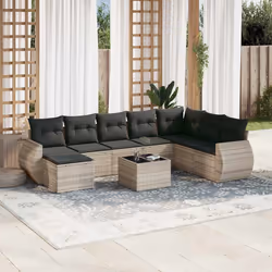 VidaXL 3221761 banc de jardin Rotin, Acier