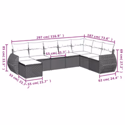VidaXL 3221762 banc de jardin Rotin, Acier - Vue supplémentaire 8