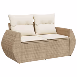 VidaXL 3221767 banc de jardin Rotin, Verre trempé
