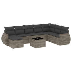 VidaXL 3221769 banc de jardin Rotin, Verre trempé