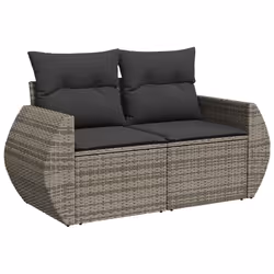 VidaXL 3221769 banc de jardin Rotin, Verre trempé