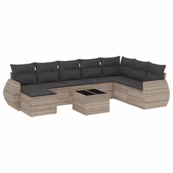 VidaXL 3221771, Gris foncé, Rotin, Verre trempé, 110 kg, Adultes et enfants, 550 mm, 550 mm
