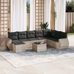 VidaXL 3221771 banc de jardin Rotin, Verre trempé