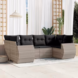 VidaXL 3221781 banc de jardin Rotin, Acier