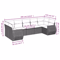 VidaXL 3221784 banc de jardin Rotin, Acier - Vue supplémentaire 7