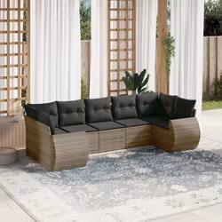 VidaXL 3221789 banc de jardin Rotin, Acier