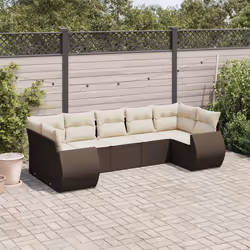 VidaXL 3221792 banc de jardin Rotin, Acier