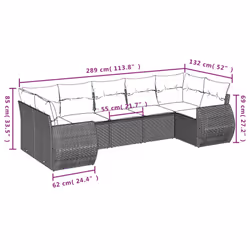 VidaXL 3221792 banc de jardin Rotin, Acier - Vue supplémentaire 7