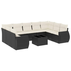 VidaXL 3221795 banc de jardin Rotin, Acier