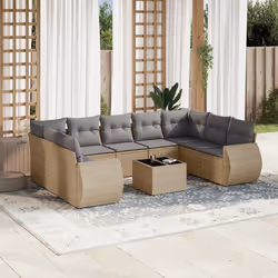 VidaXL 3221798 banc de jardin Rotin, Acier