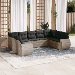VidaXL 3221799 banc de jardin Rotin, Acier