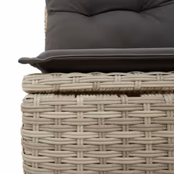 VidaXL 3221801 banc de jardin Rotin, Acier