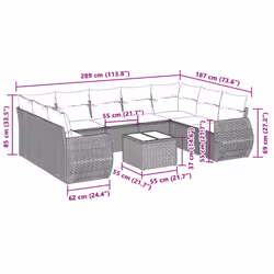 VidaXL 3221811 banc de jardin Rotin, Verre trempé - Vue supplémentaire 8