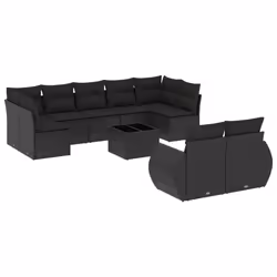 VidaXL 3221814, Noir, Rotin, Acier, 110 kg, Adultes et enfants, 710 mm, 620 mm