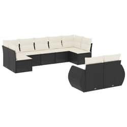 VidaXL 3221815 banc de jardin Rotin, Acier