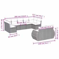 VidaXL 3221815 banc de jardin Rotin, Acier - Vue supplémentaire 7