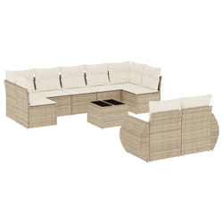 VidaXL 3221817 banc de jardin Rotin, Acier