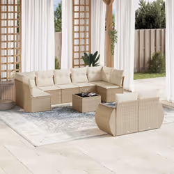 VidaXL 3221817 banc de jardin Rotin, Acier