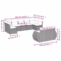 VidaXL 3221819 banc de jardin Rotin, Acier - Vue supplémentaire 7