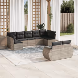 VidaXL 3221821 banc de jardin Rotin, Acier