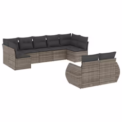 VidaXL 3221829, Gris foncé, Rotin, Verre trempé, 110 kg, Adultes et enfants, 550 mm, 550 mm