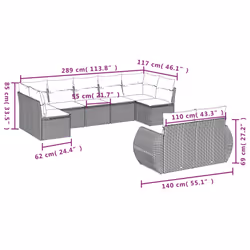 VidaXL 3221829 banc de jardin Rotin, Verre trempé - Vue supplémentaire 7
