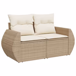 VidaXL 3221837 banc de jardin Rotin, Acier - Vue supplémentaire 3