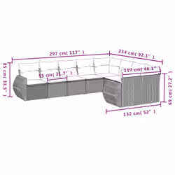 VidaXL 3221837 banc de jardin Rotin, Acier - Vue supplémentaire 7