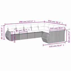 VidaXL 3221841 banc de jardin Rotin, Acier - Vue supplémentaire 7