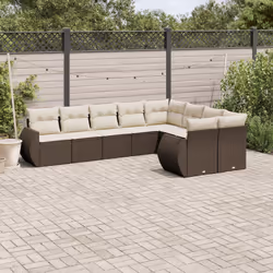 VidaXL 3221842 banc de jardin Rotin, Acier