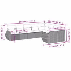 VidaXL 3221842 banc de jardin Rotin, Acier - Vue supplémentaire 7